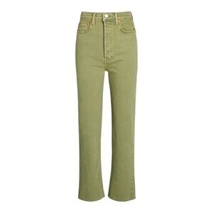 RE/DONE Washed Sage 70s Ultra High-Rise Stove Pipe Jeans Size 30 193-3WUHRTV NWT